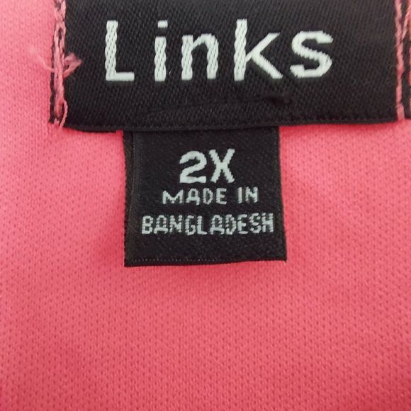 Colorful Mesh Lace Tunic Top 2X Plus Orange Coral Lined - Picture 5 of 9